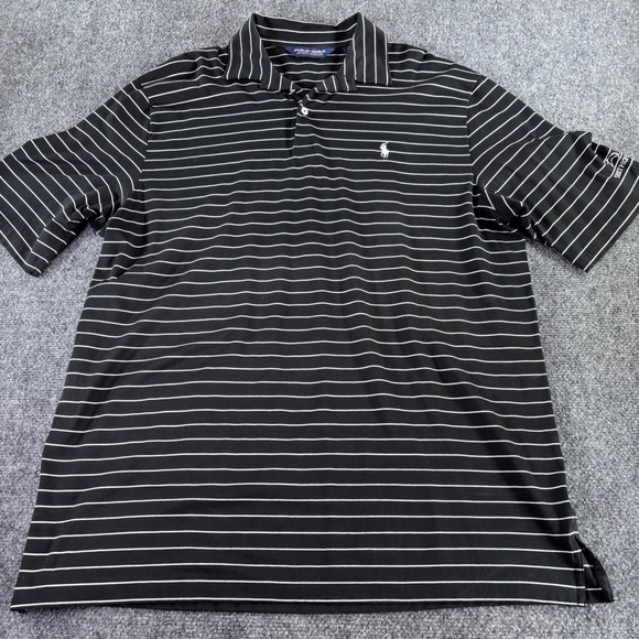 Polo Ralph Lauren Other - Polo Golf Ralph Lauren Polo Shirt Mens L Black Striped Pima Cotton Short Sleeve
